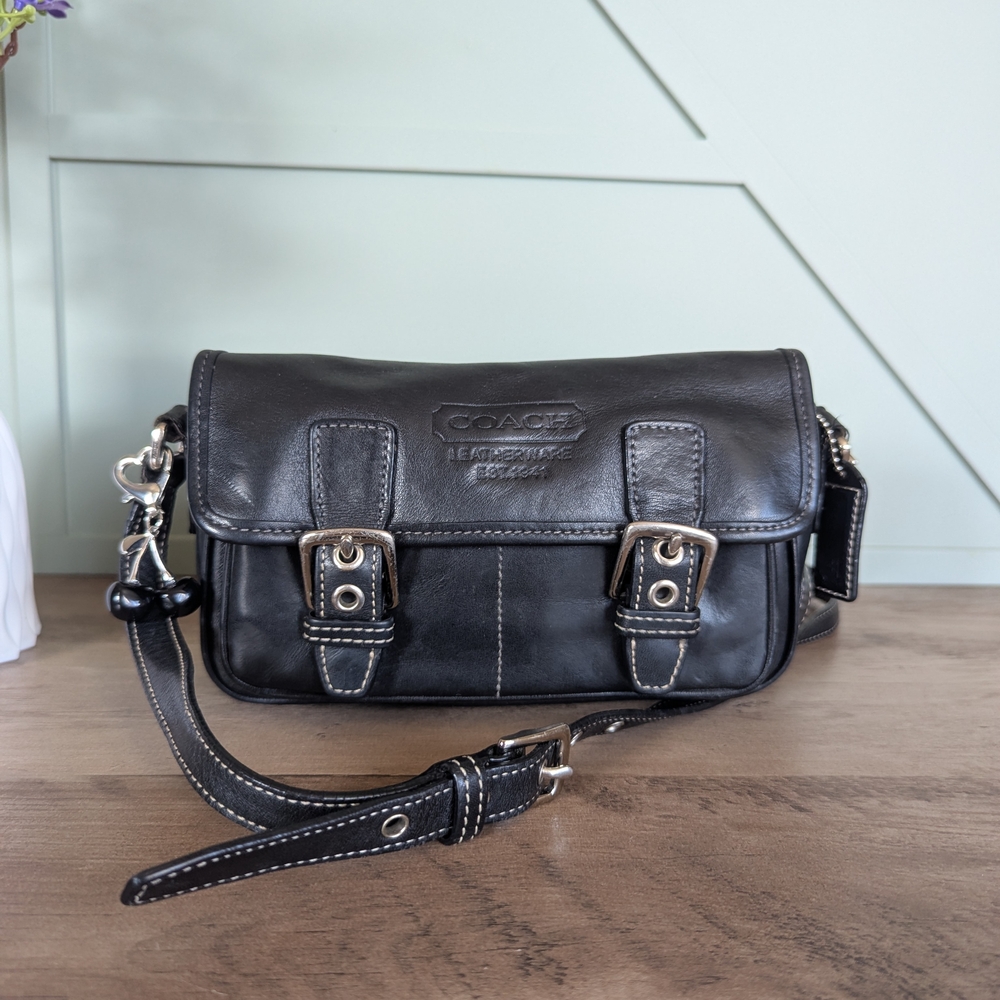 Vintage Coach Bleecker Double Buckle Crossbody - Picture 4 of 14